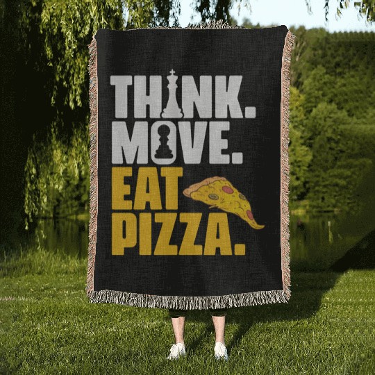Funny Board Game Grandmaster For A Pizza Lover Woven Blankets