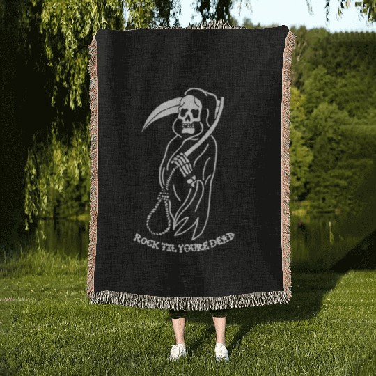 Beartooth Rock Til Youre Dead Woven Blankets