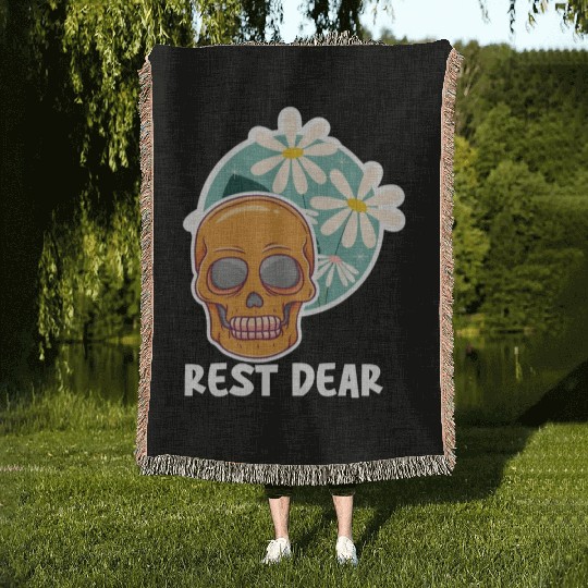 Rest In peace Halloween Day NFT Art Woven Blankets