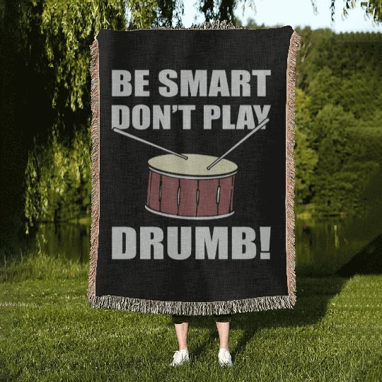 Drummer Puns Drum Player Woven Blankets