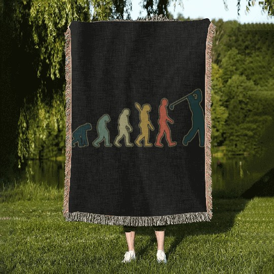 Golf Player Evolution Golf Club Golfer Golf Woven Blankets