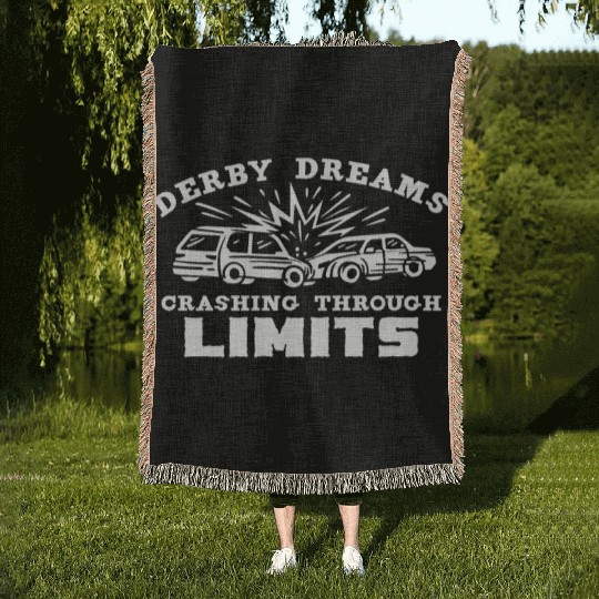 Demo Derby Demolition Derby Demolition Derby Lover Woven Blankets