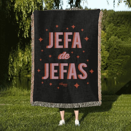 Chingona Inc Jefa De Jefas Blue Small Woven Blankets