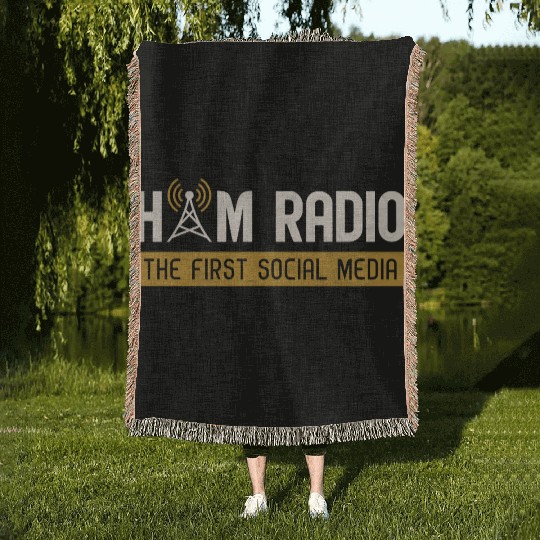 The First Social Media - Ham Radio Woven Blankets