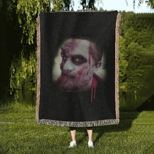 1 zombie Undead cannibal Horror Monster Woven Blankets