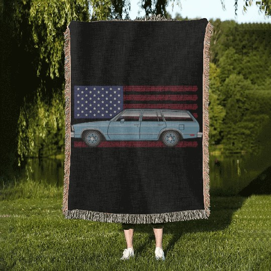 Usa Light Blue Woven Blankets