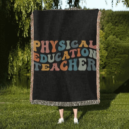 Groovy Physical Education Teacher PE Teaching Woven Blankets