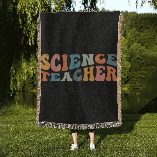 Groovy Science Teacher Scientist Teaching Woven Blankets