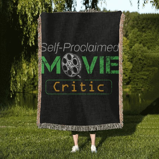 Movies Self-Proclaimed Movie Critic Film Lover Mov Woven Blankets