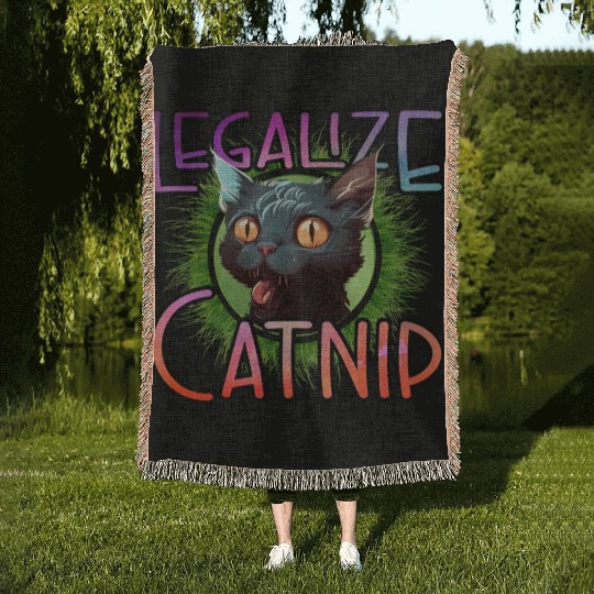 Legalize Catnip Woven Blankets