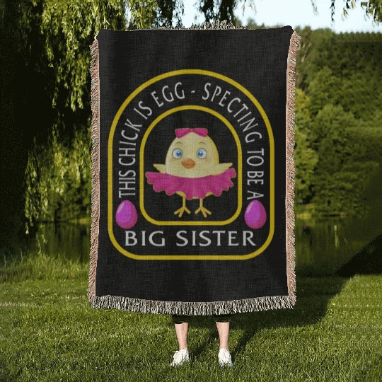 Easter Egg Woven Blankets, This Chick Is Egg Spectating