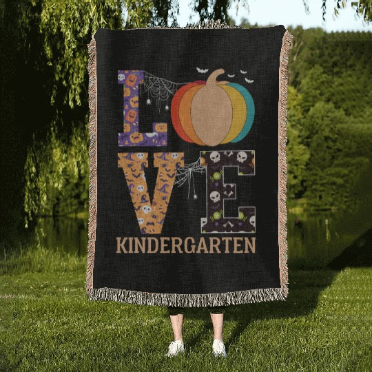 Love Pumpkin Candy Corn Halloween Love Costume Men Woven Blankets
