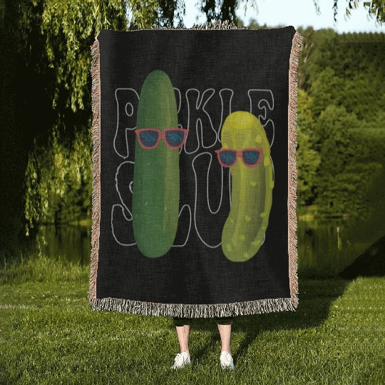 Pickle Slut Pickle Slut Who Loves Pickles Woven Blankets