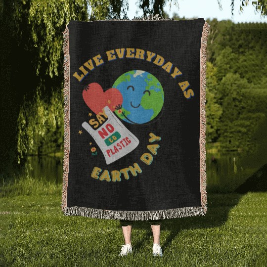 Earth day Woven Blankets