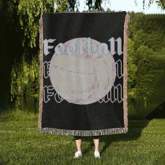 Football is life , sport lover Woven Blankets