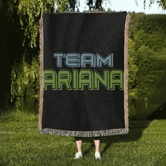 Show Support Be On Team Ariana Woven Blankets