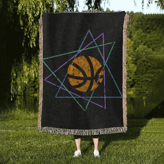 Neon Basketball Energy Woven Blankets