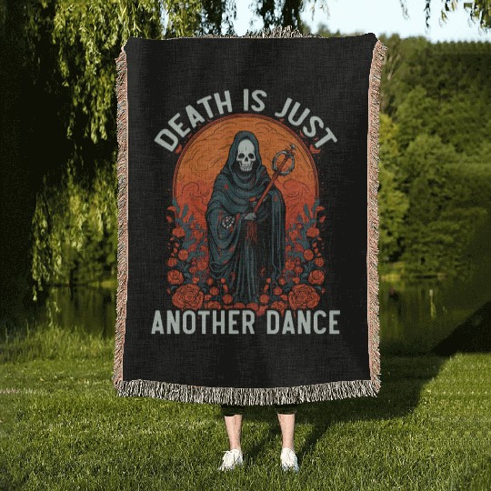 Dia De Los Muertos Sugar Skull Mexican Holiday Woven Blankets