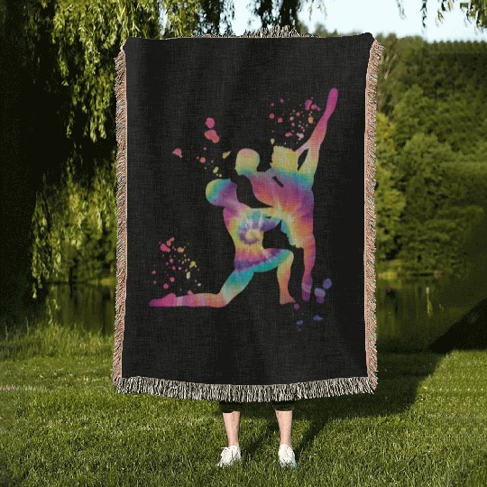 Ballet Dance Couple Woman Ballerina Woven Blankets