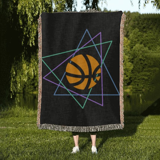 Neon Basketball Energy Woven Blankets