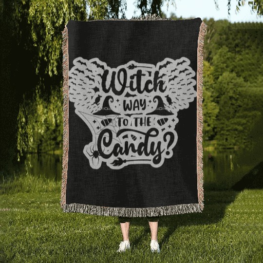 Witch Candy Woven Blankets