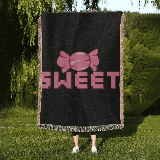 sweetness of dessert Woven Blankets