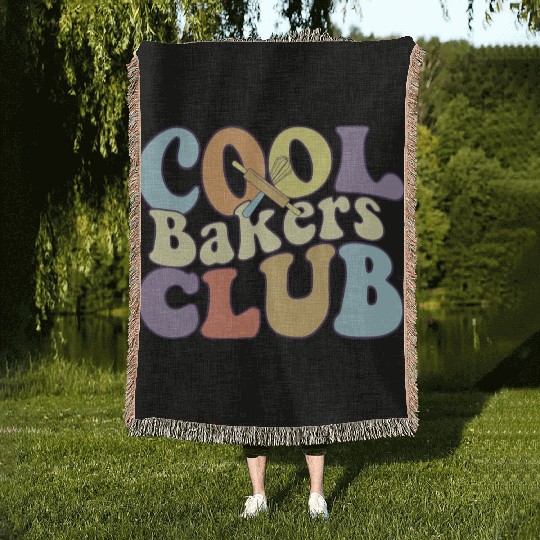 Cool Bakers Club Baking Team Pastry Chef Baker Woven Blankets