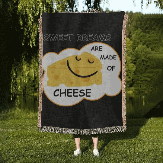 Sweet Dreams are Made of Cheese Woven Blankets