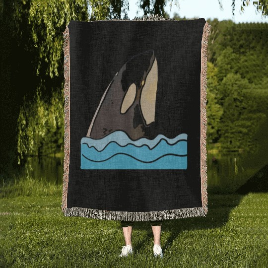 Born to Be Wild: Playful Orca Design Woven Blankets