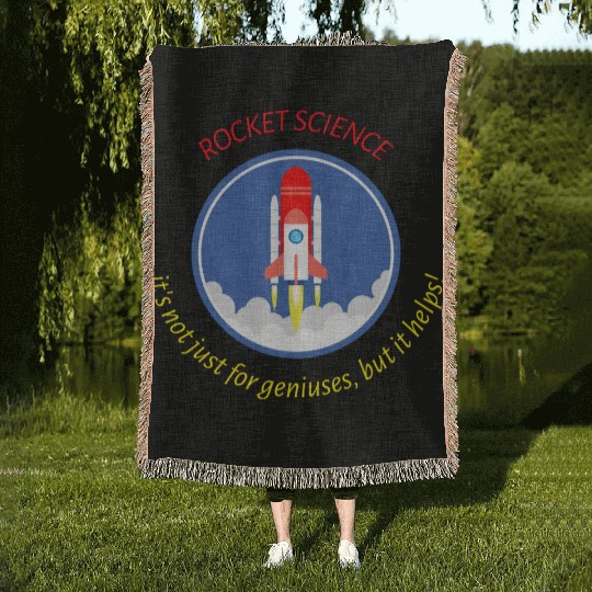 Rocket Scientist Woven Blankets