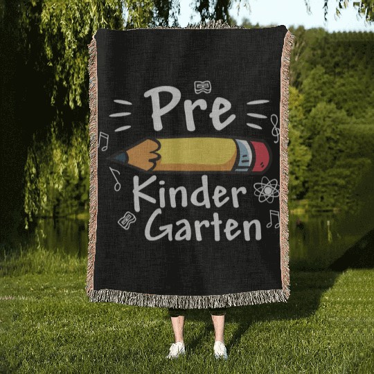Cute Pre Kindergarten Back To School Pre K Teacher Woven Blankets