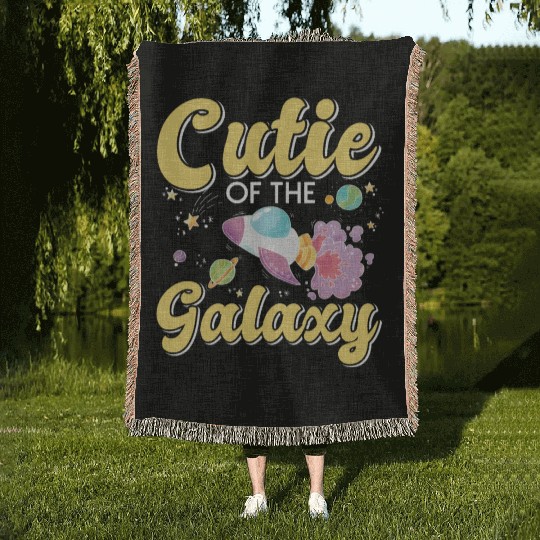Cutie Of The Galaxy! Sweet Girl, Child Baby, Girl, Woven Blankets