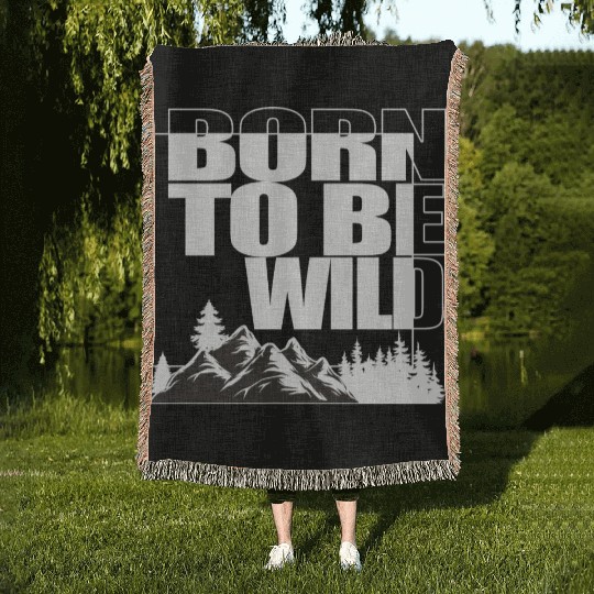 BORN TO BE WILD Woven Blankets