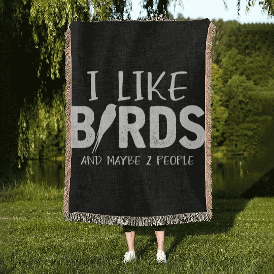 Bird Lover Joke People Budgie Parrot Hummingbird Woven Blankets