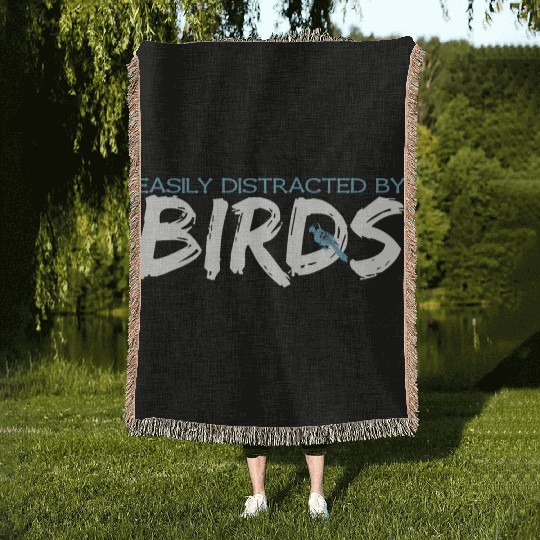 Birds LoverJoke Budgie Bird Sparrow Hummingbird Woven Blankets
