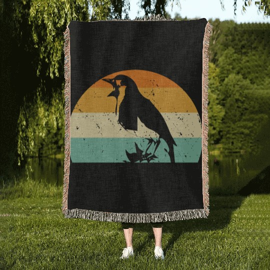 Bird Chirp Art Budgie Sparrow Canary Hummingbird Woven Blankets