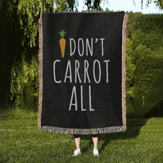 Funny Gardening Carrot Woven Blankets