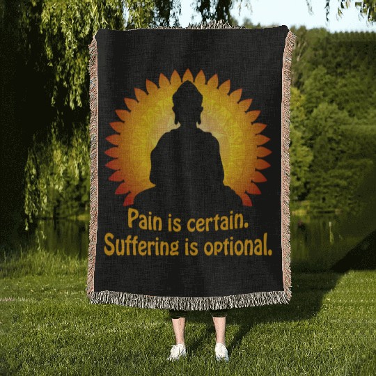 Buddha Yoga Mandala Meditation Buddhism Namaste Woven Blankets