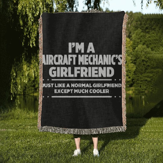 I am aircraft mechanic s GF Woven Blankets