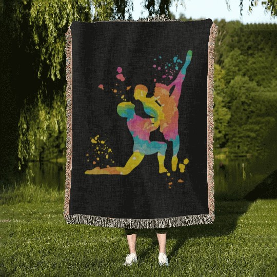 Ballet Dance Couple Woman Ballerina Woven Blankets