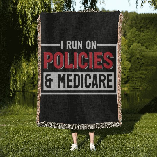 Funny Medical Insurance Agent Broker Woven Blankets