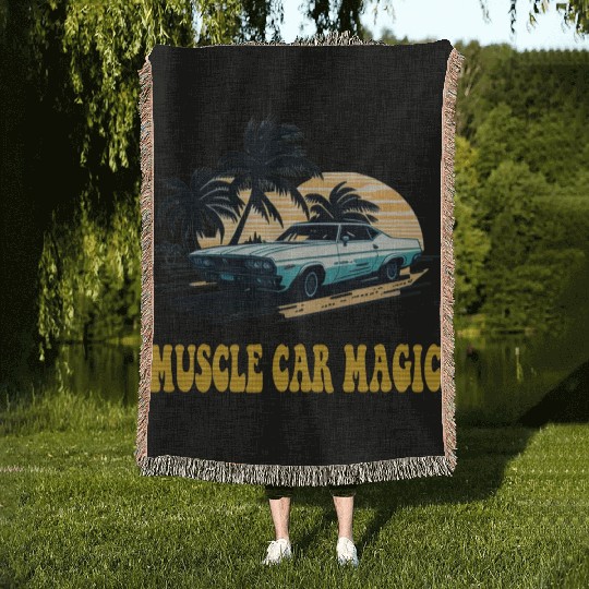 Muscle Car Magic Woven Blankets