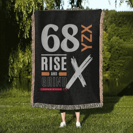 Rise and grind urban style Woven Blankets