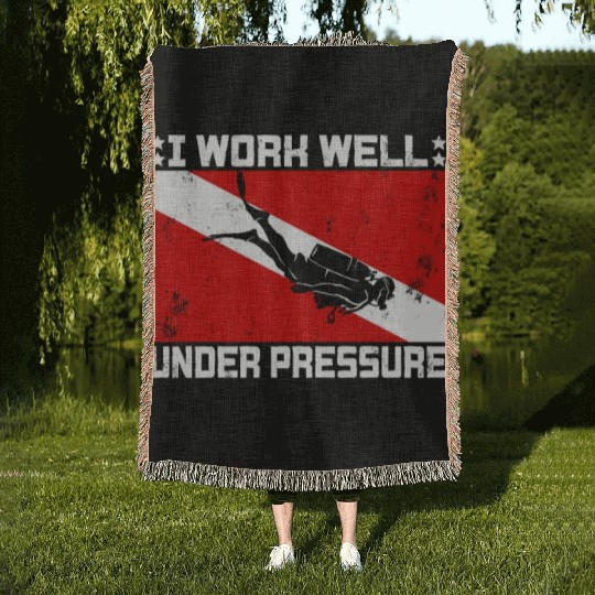 Dive Master Rescue Diver Scuba Diving Instructor Woven Blankets