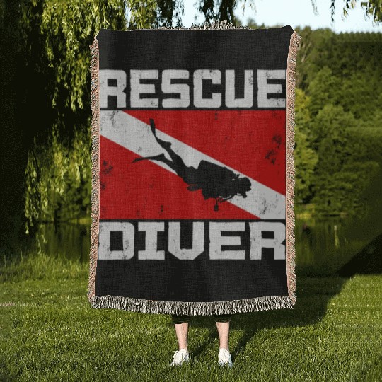 Dive Master Rescue Diver Scuba Diving Instructor Woven Blankets