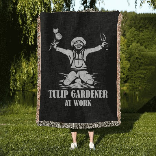 Tulip Gardening Tulips Woven Blankets