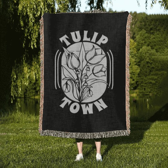 Tulip Gardening Tulips Woven Blankets