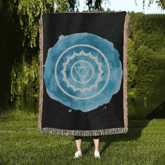 Clear Expressions: Throat Chakra Artistry Woven Blankets
