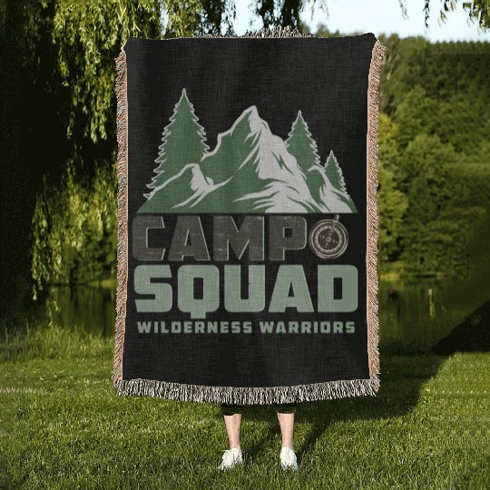 CAMP SQUAD WILDERNESS WARRIORS Woven Blankets