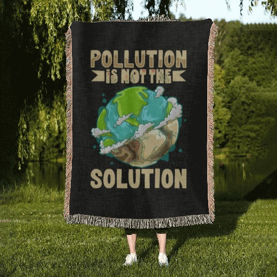 Climate Change Environmental Earth Day Planet Woven Blankets